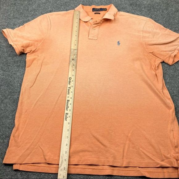 POLO Ralph Lauren Classic Fit Heather Orange Short Sleeve Polo extra Large - Picture 2 of 7